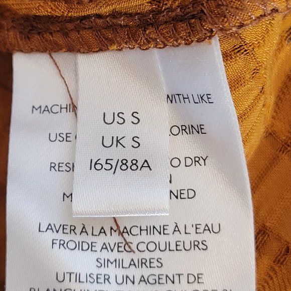 Free People Hailey Crop L/S Midriff Blouse Carmel Size S NWT - Picture 11 of 12